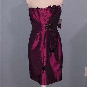 Jessica Simpson jeweled strapless layered dress